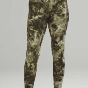 Lululemon Align High Rise 25" Diamond Dye Light Sage Medium Olive Size 10